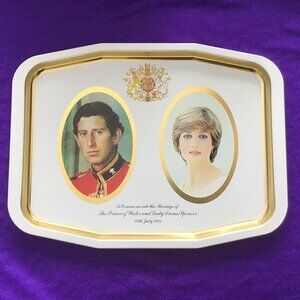 Royal Wedding Tray Charles and Diana July 29th, 1981